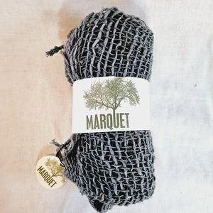 NWT Marquet Free Weave Scarf, fair trade 100% Cotton in a rich charcoal gray